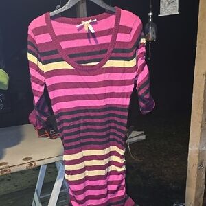 Derek Heart Multi Color Pullover Sweater Large